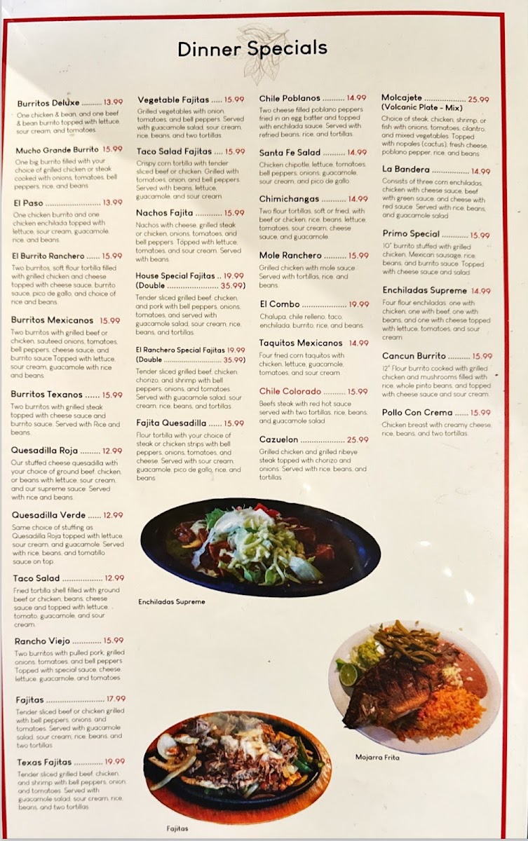 Menu Mi Rancho - Mexican Restaurant-4