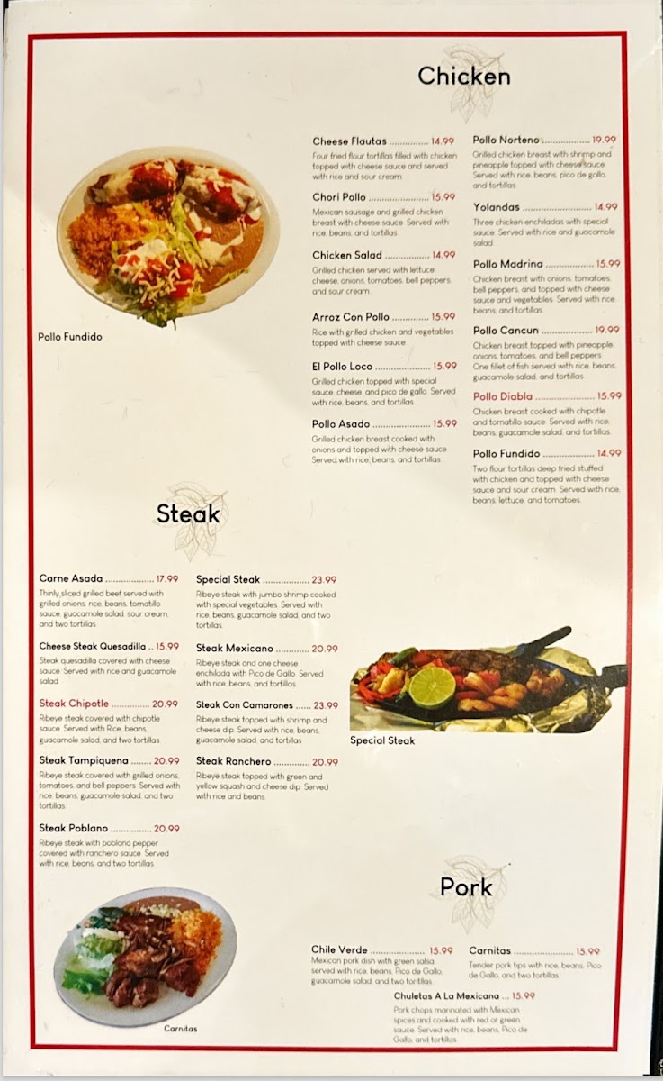 Menu Mi Rancho - Mexican Restaurant-5