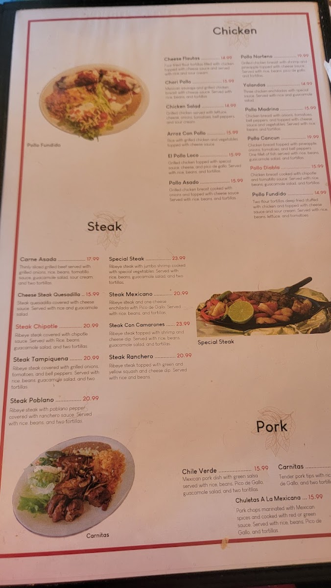 Menu Mi Rancho - Mexican Restaurant-8