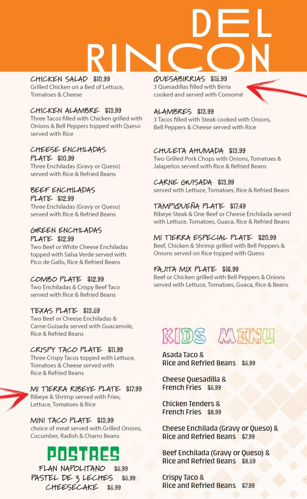 Menu Mi Tierra Taqueria-1