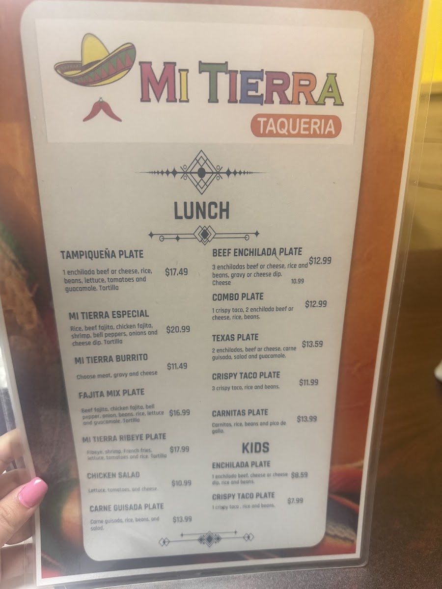Menu Mi Tierra Taqueria-4