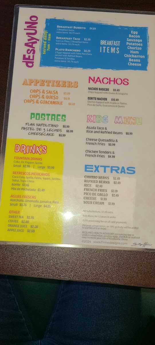 Menu Mi Tierra Taqueria-5