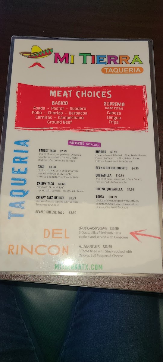 Menu Mi Tierra Taqueria-6