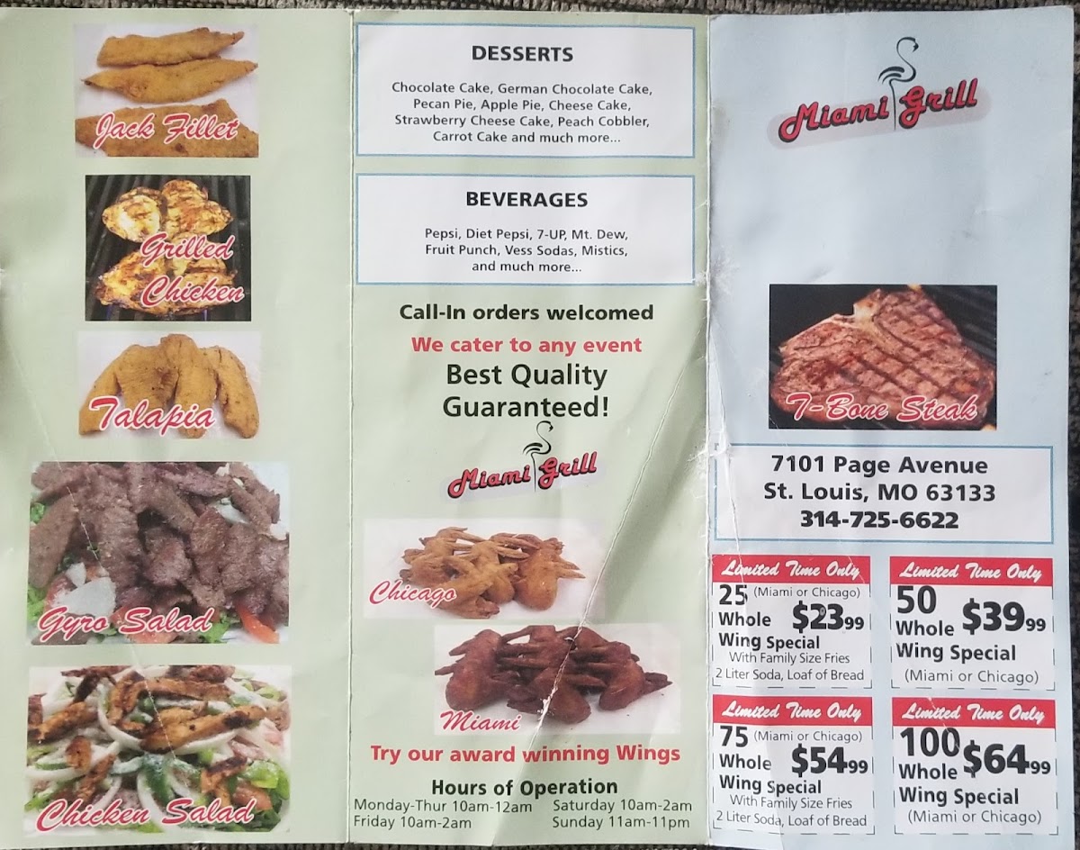 Menu Miami Grill-9