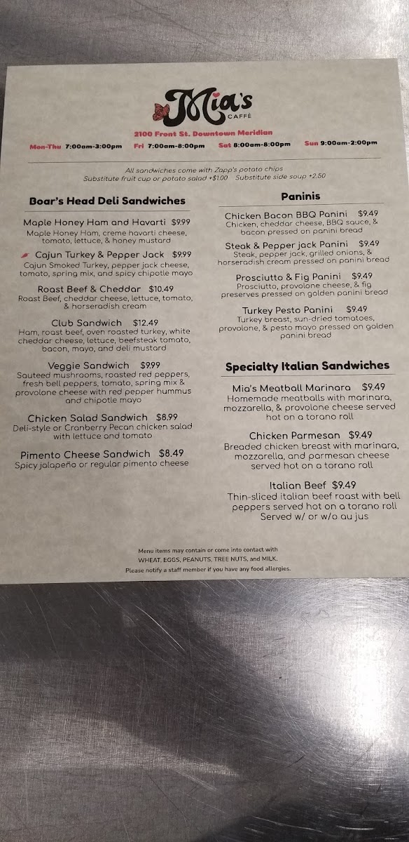 Menu Mia's Caffe-6