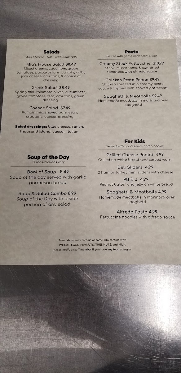 Menu Mia's Caffe-7