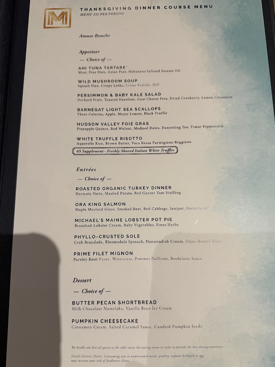 Menu Michael Mina-1