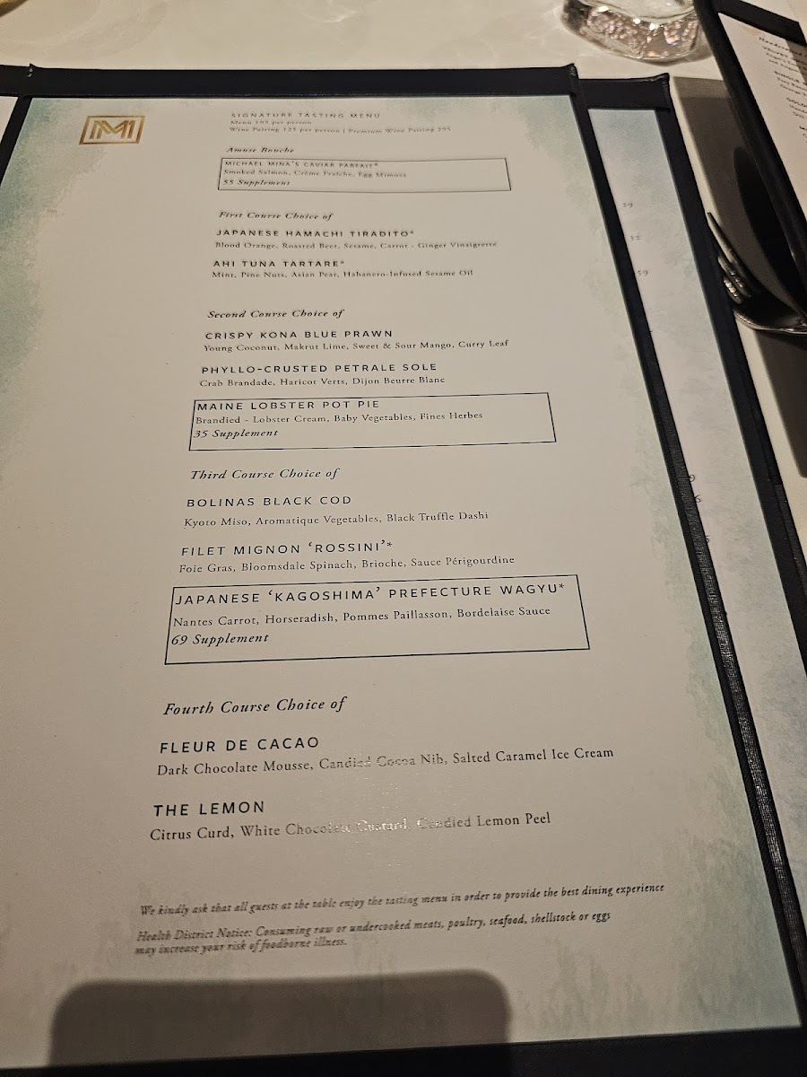 Menu Michael Mina-5