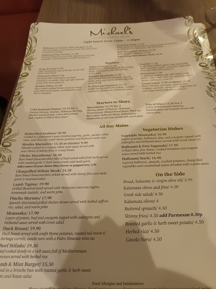 Menu Michael's Mediterranean Restaurant-10