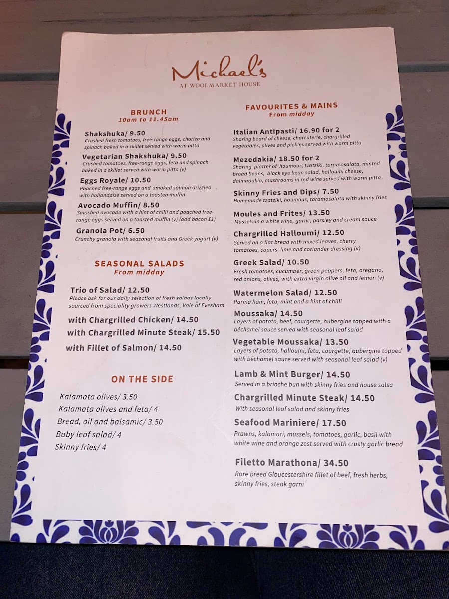 Menu Michael's Mediterranean Restaurant-6