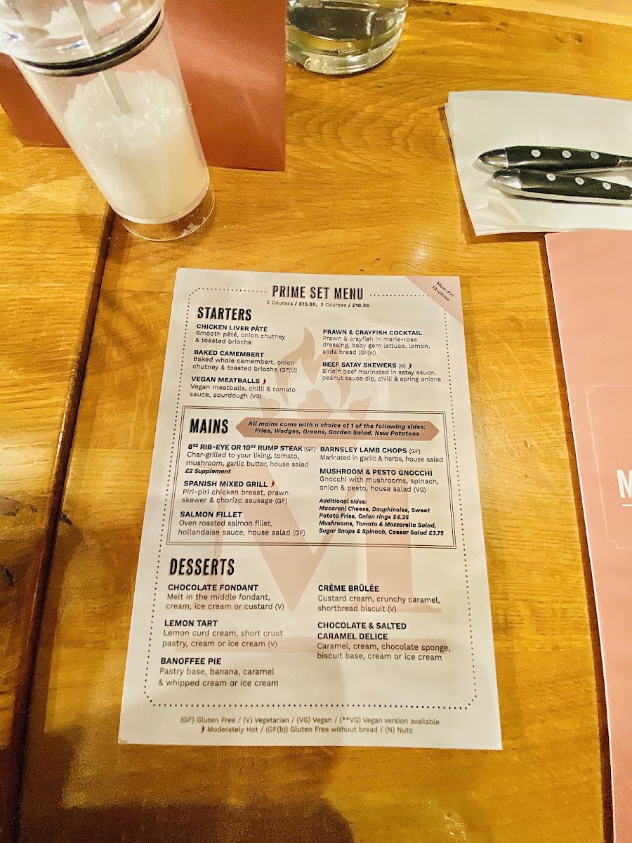 Menu Middletons Milton Keynes-6