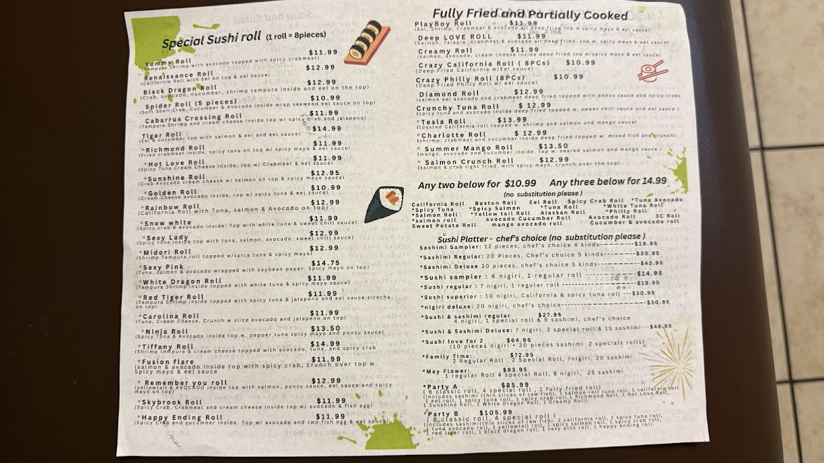 Menu Midori Sushi & Hibachi-2