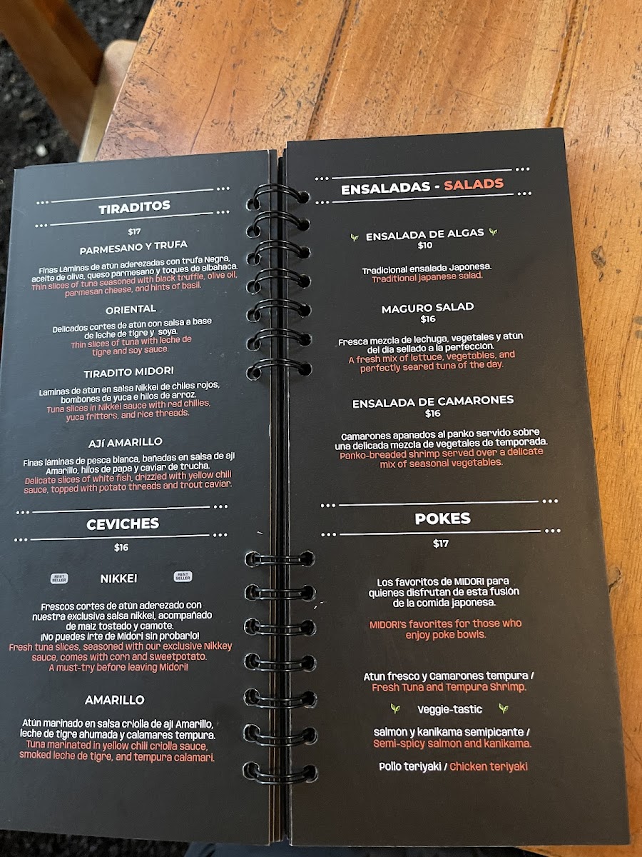 Menu Midori-2
