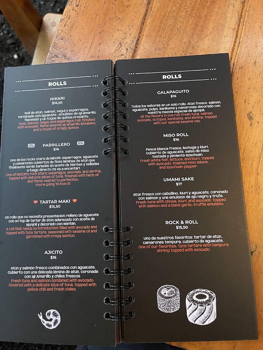 Menu Midori-9