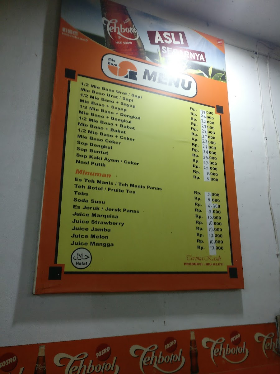 Menu Mie Baso Sr-7