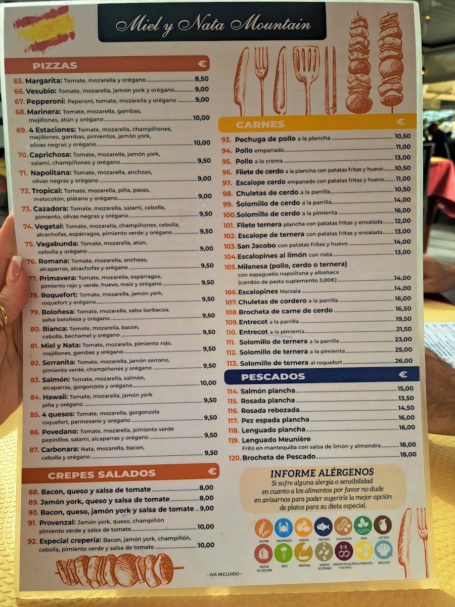 Menu Miel Y Nata-1