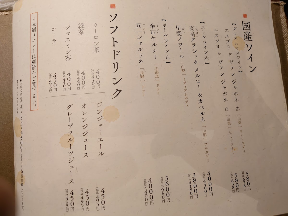 Menu Mihachi-4