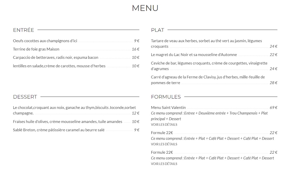 Menu Mijo T-2