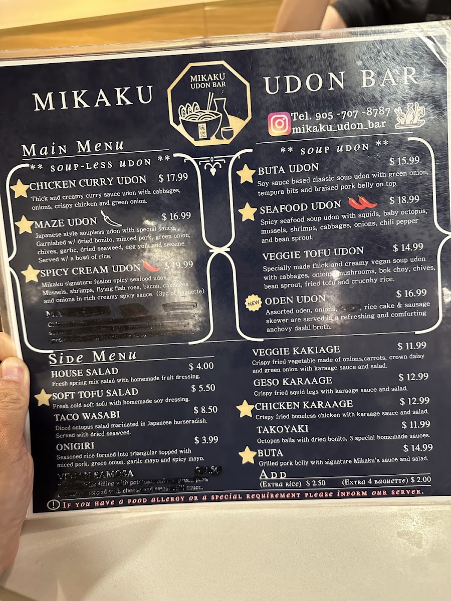 Menu Mikaku Udon Bar-1