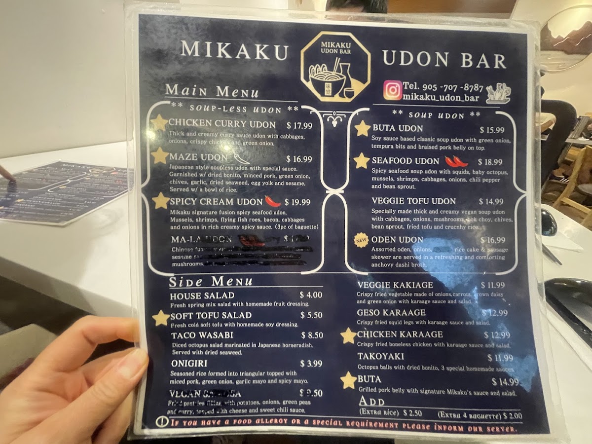 Menu Mikaku Udon Bar-3