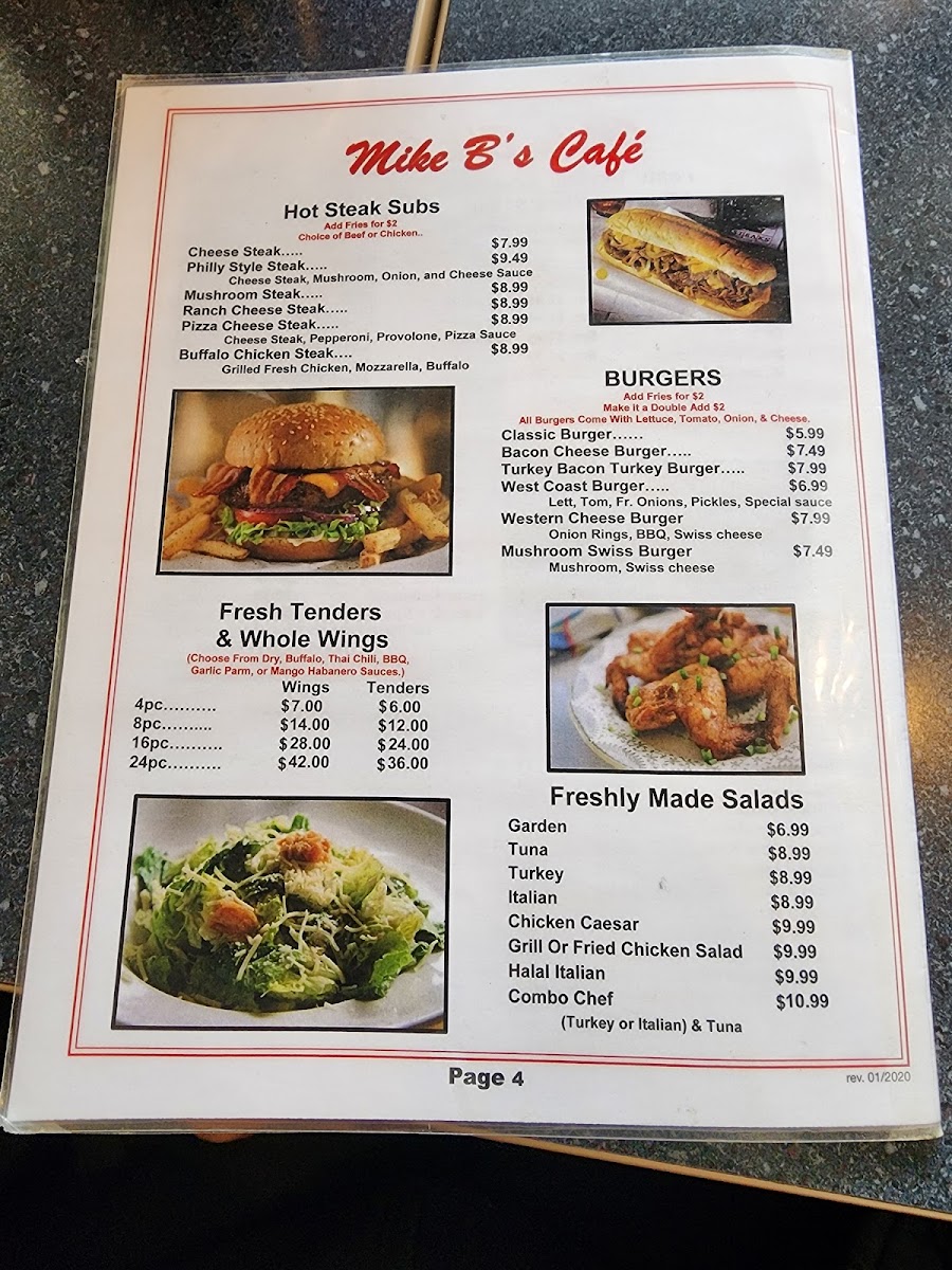 Menu Mike B's Cafe-2