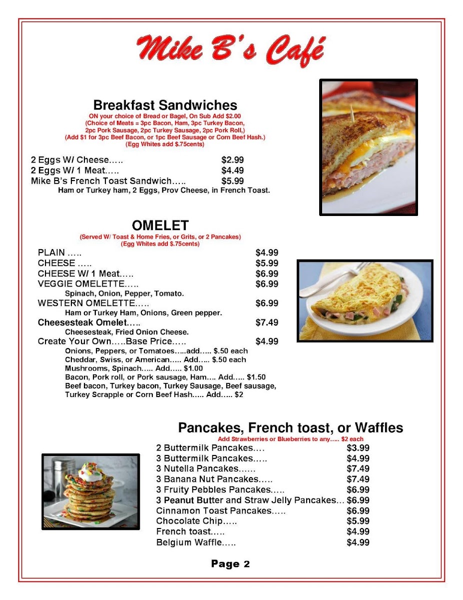 Menu Mike B's Cafe-6