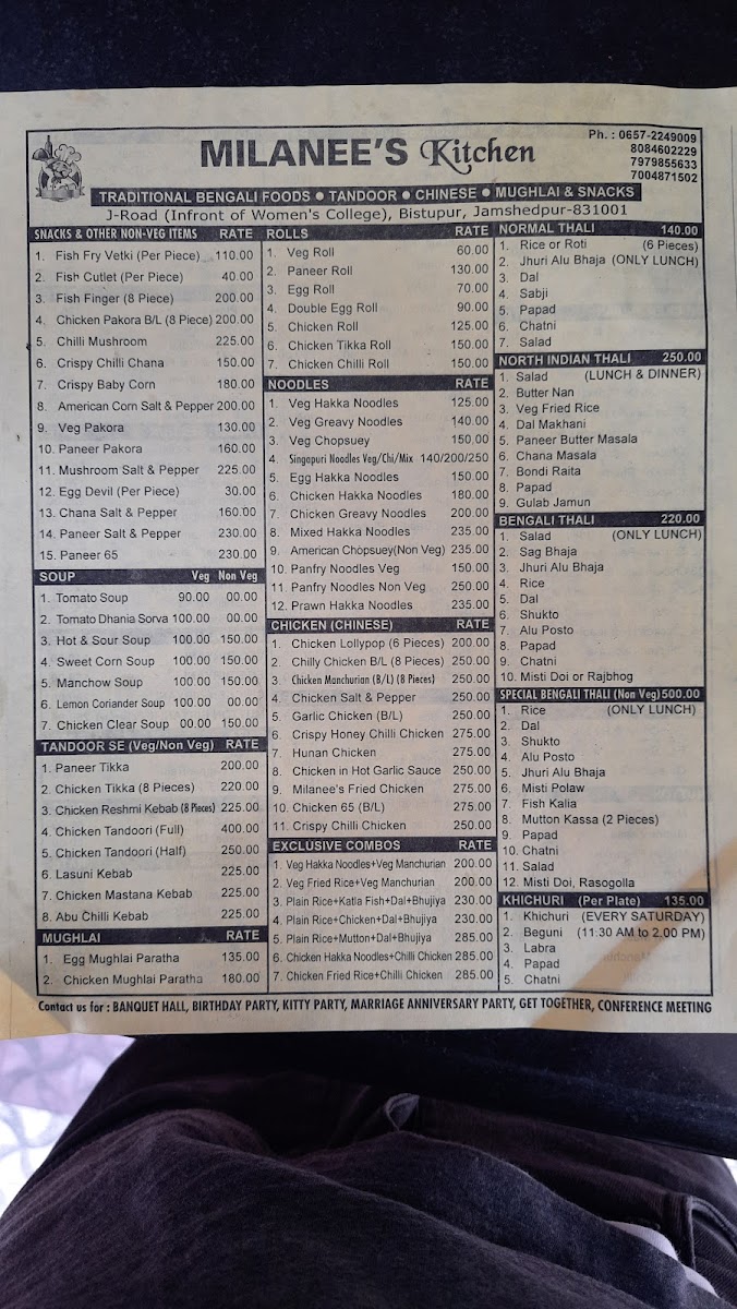 Menu Milanee's Kitchen- Bengali Restaurant Jamshedpur-6