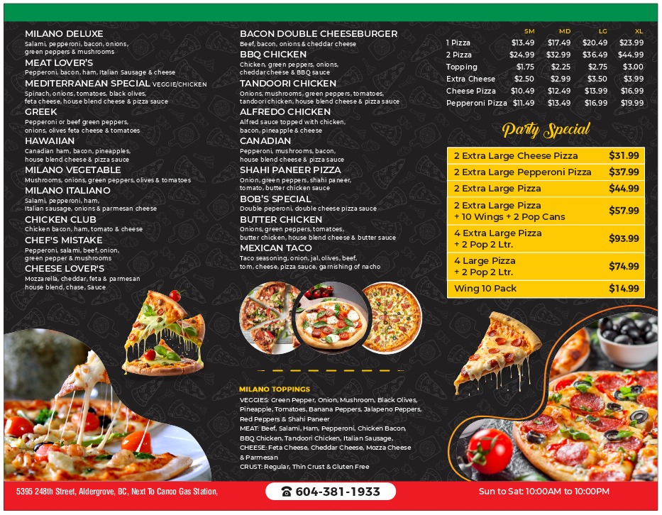 Menu Milano Express Pizza-1