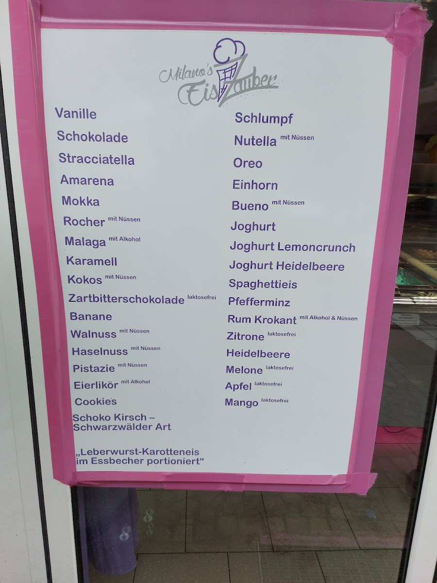 Menu Milano's Eiszauber-1