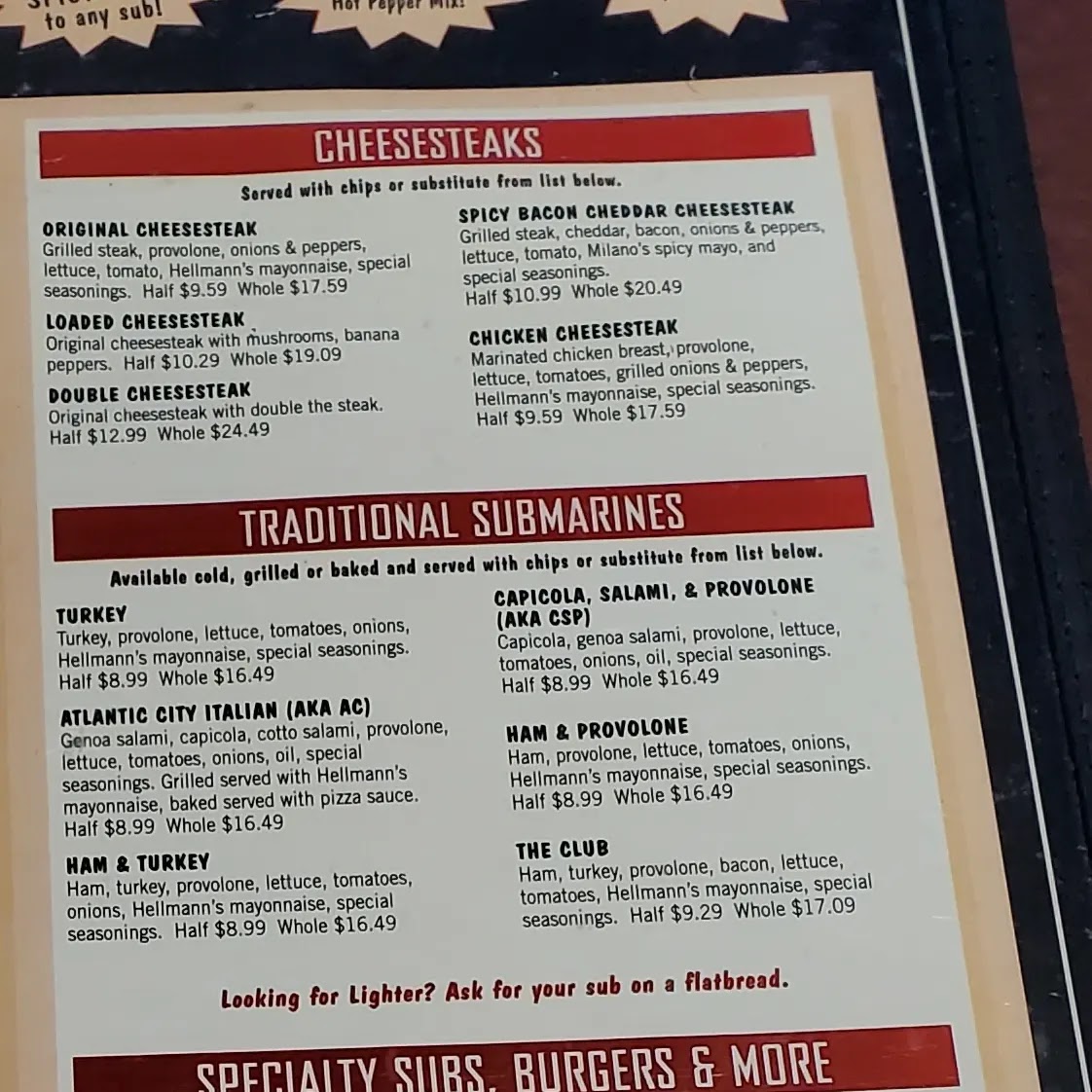 Menu Milano's Pizza, Subs & Taps (Beavercreek)-9