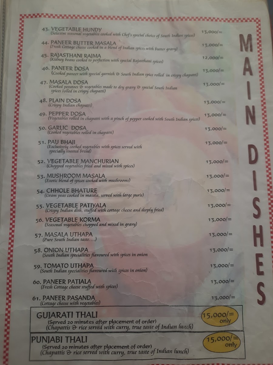 Menu Milan’S Restaurant (Indian Vegetarian Cuisine)-2