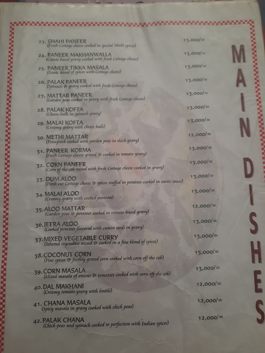 Menu Milan’S Restaurant (Indian Vegetarian Cuisine)-8