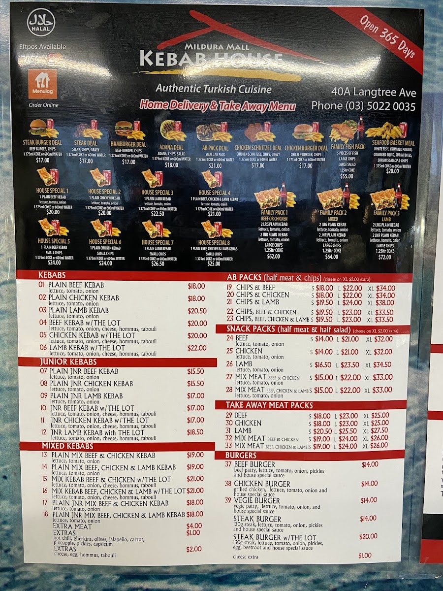 Menu Mildura Kebab House-7