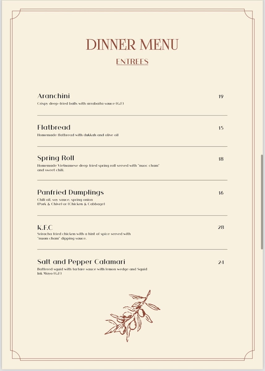 Menu Milk & Honey Restaurant-3