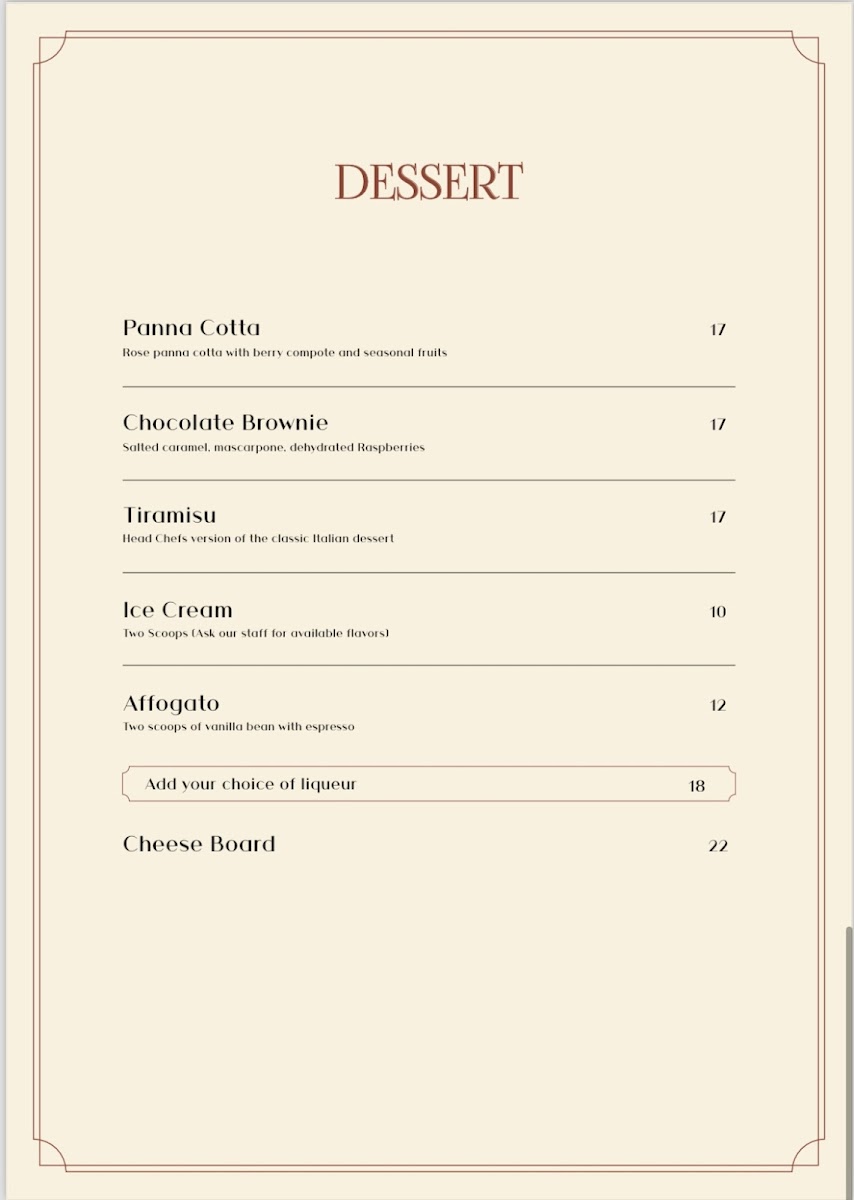 Menu Milk & Honey Restaurant-7