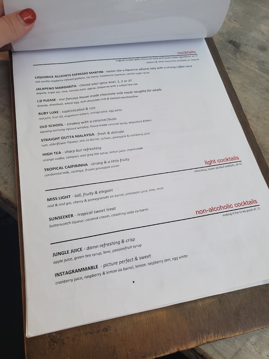 Menu Milk & Honey Restaurant-9