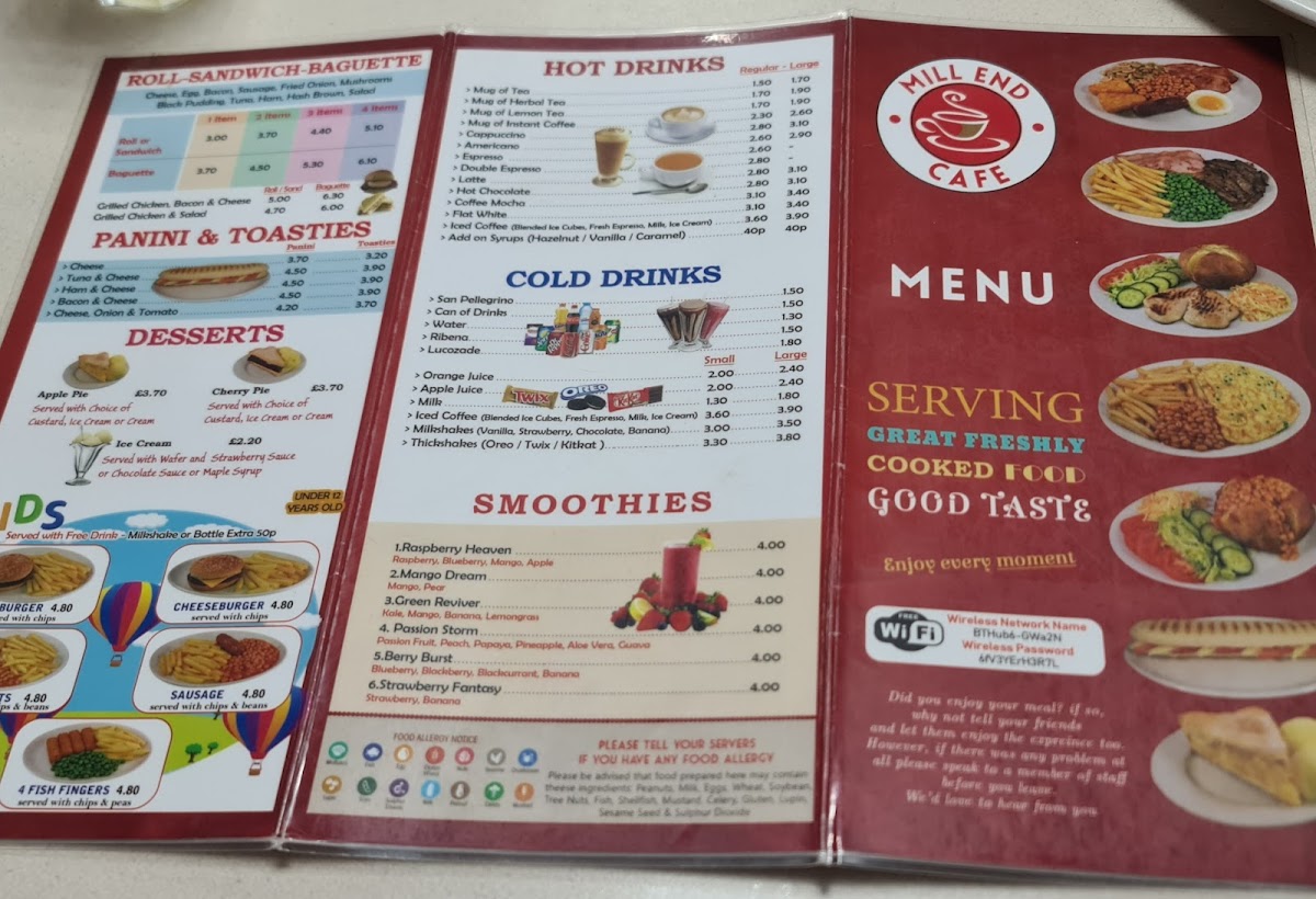 Menu Mill End Cafe-4