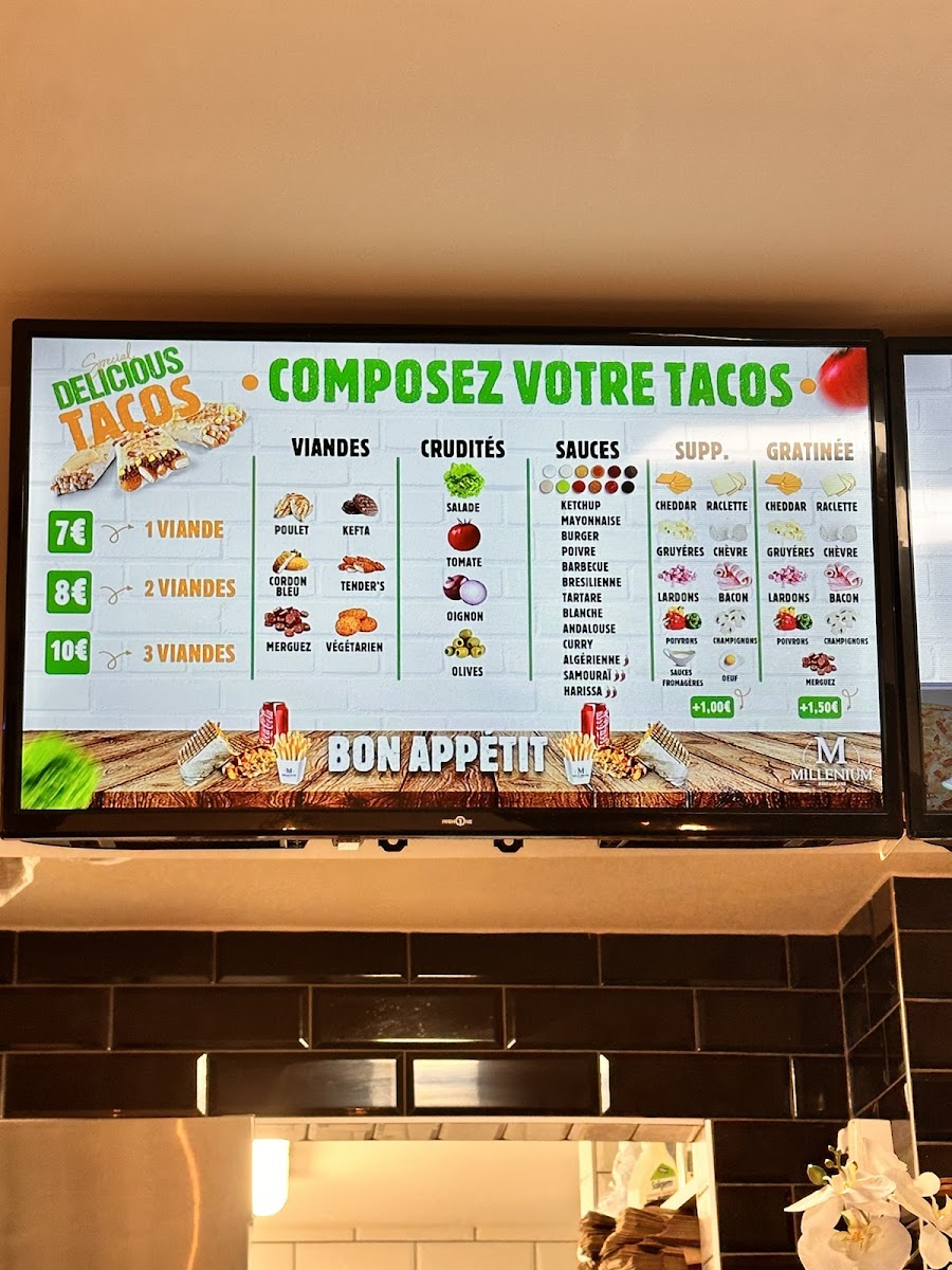 Menu Millenium Tacos - Petite France-1