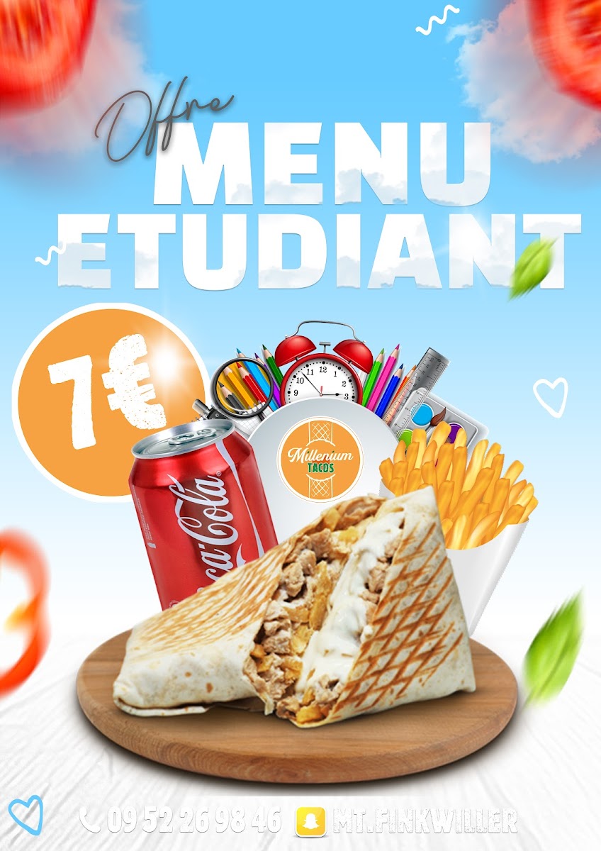 Menu Millenium Tacos - Petite France-4