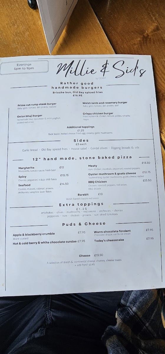 Menu Millie & Sid's-2