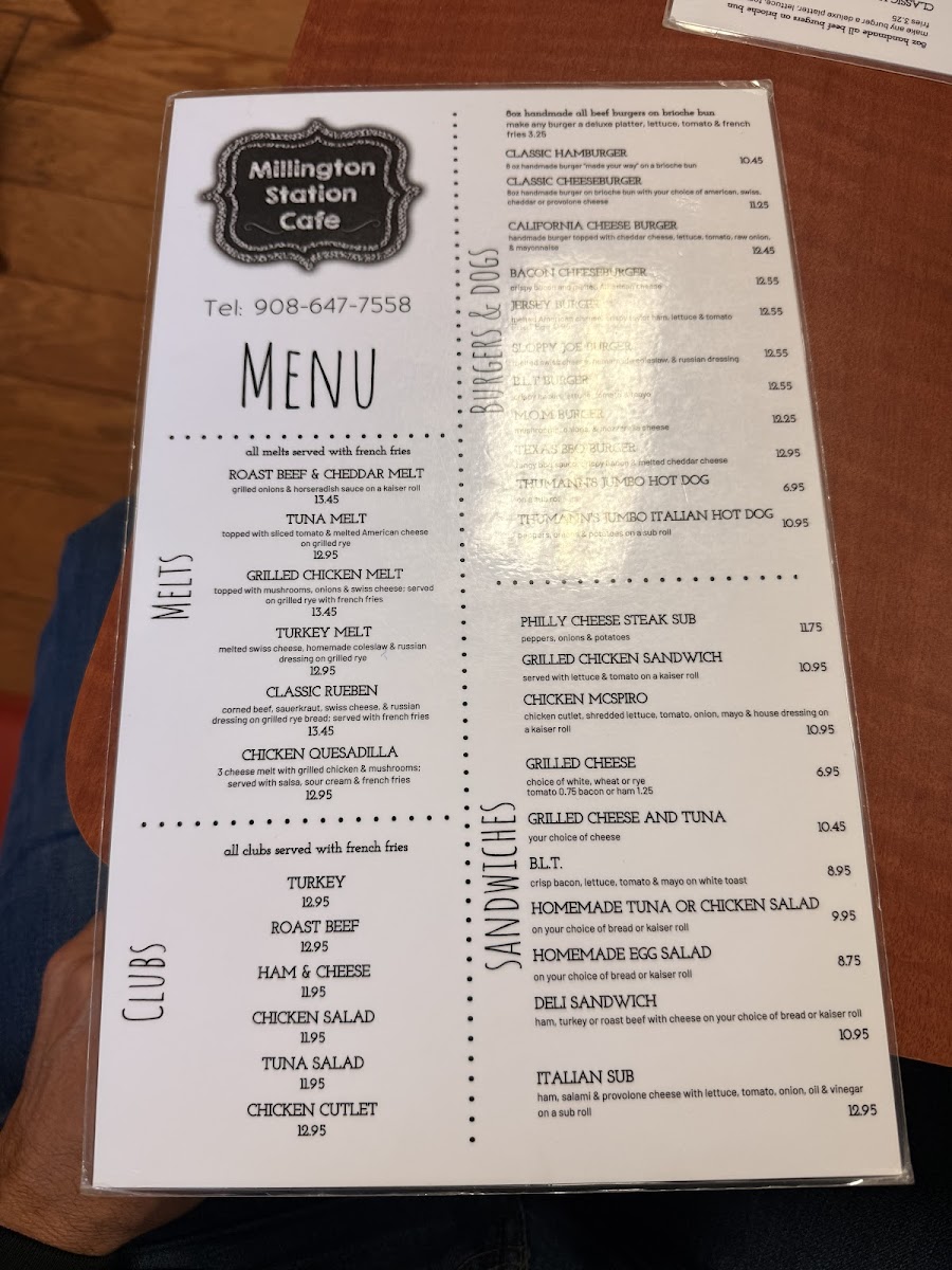 Menu Millington Station Cafe-1