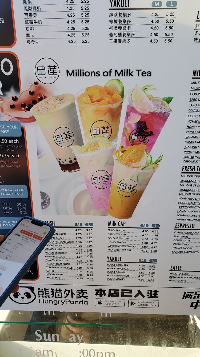 Menu Millions Of Milk Tea-9