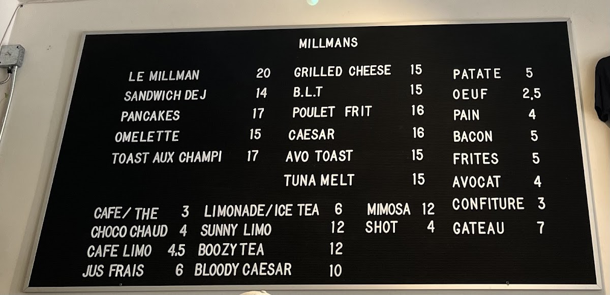Menu Millmans-7
