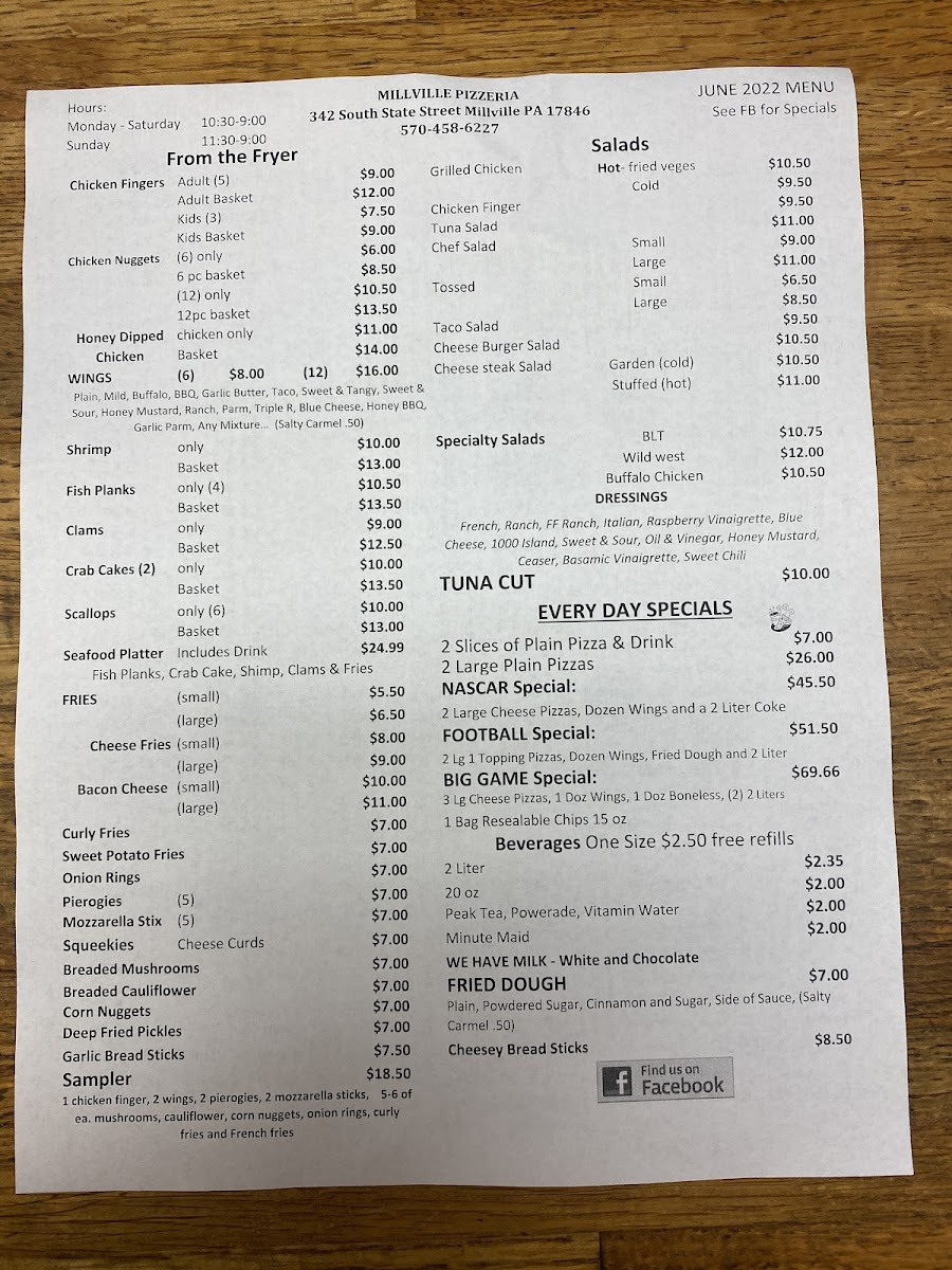 Menu Millville Pizzeria-2