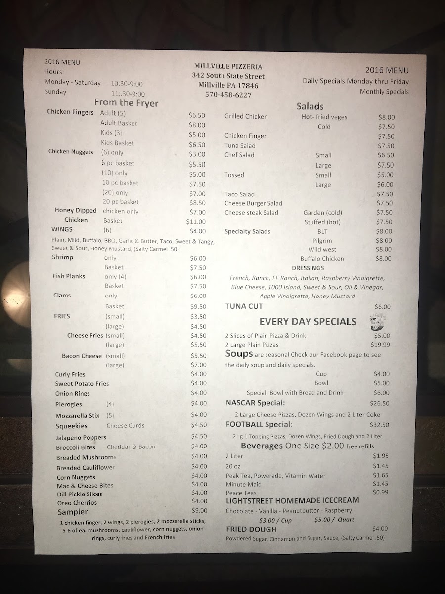 Menu Millville Pizzeria-4