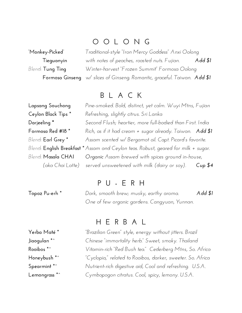 Menu Mind's Eye Manufactory & Coffee Lounge-3