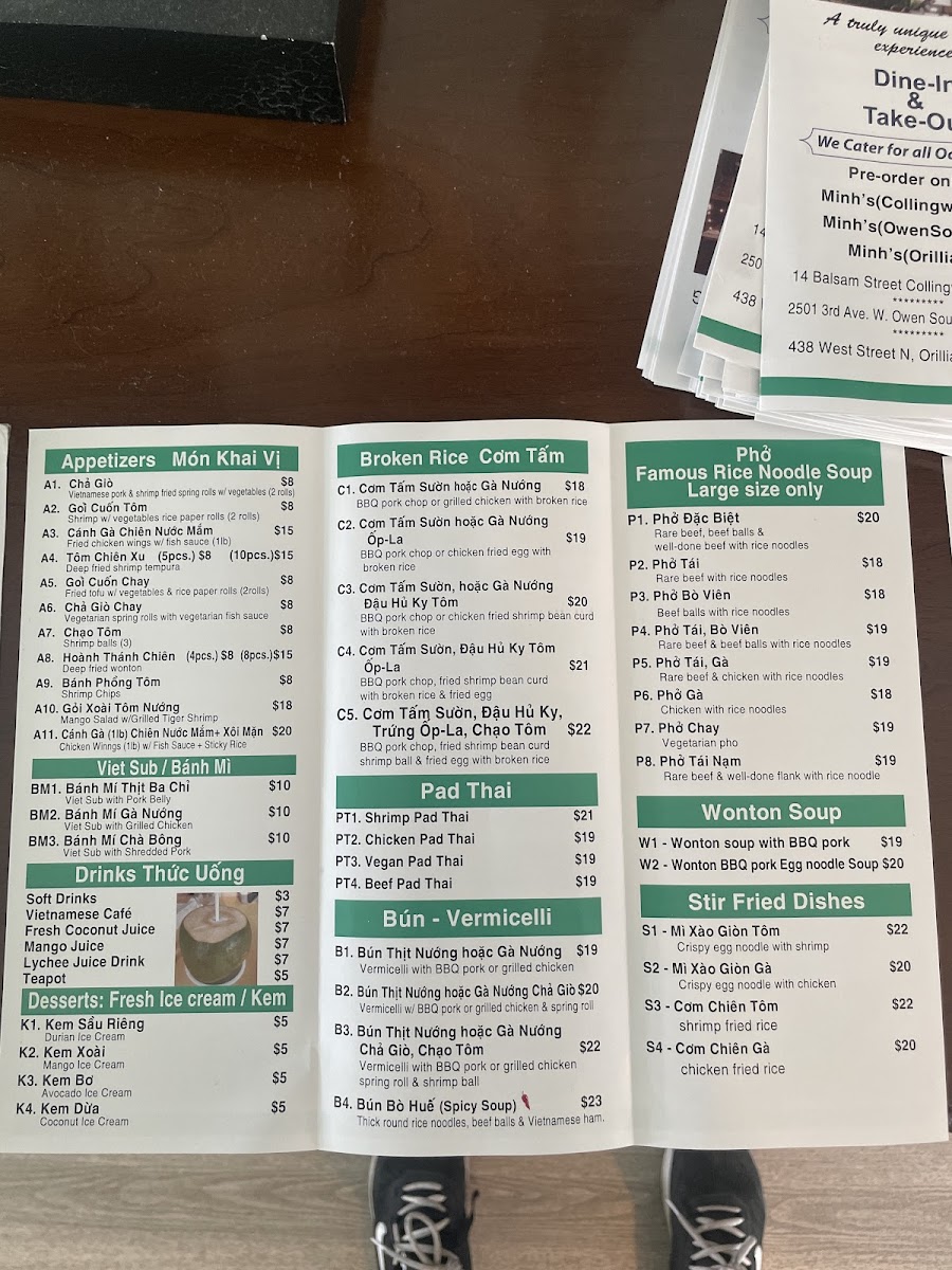 Menu Minh's (Owen Sound)-1
