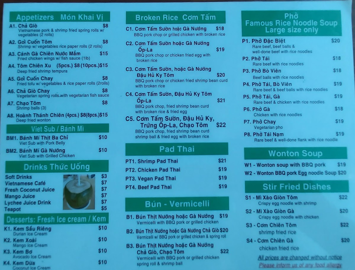 Menu Minh's (Owen Sound)-5