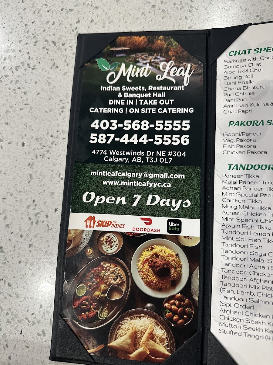 Menu Mint Leaf Indian Sweets Restaurant And Banquet Hall-3