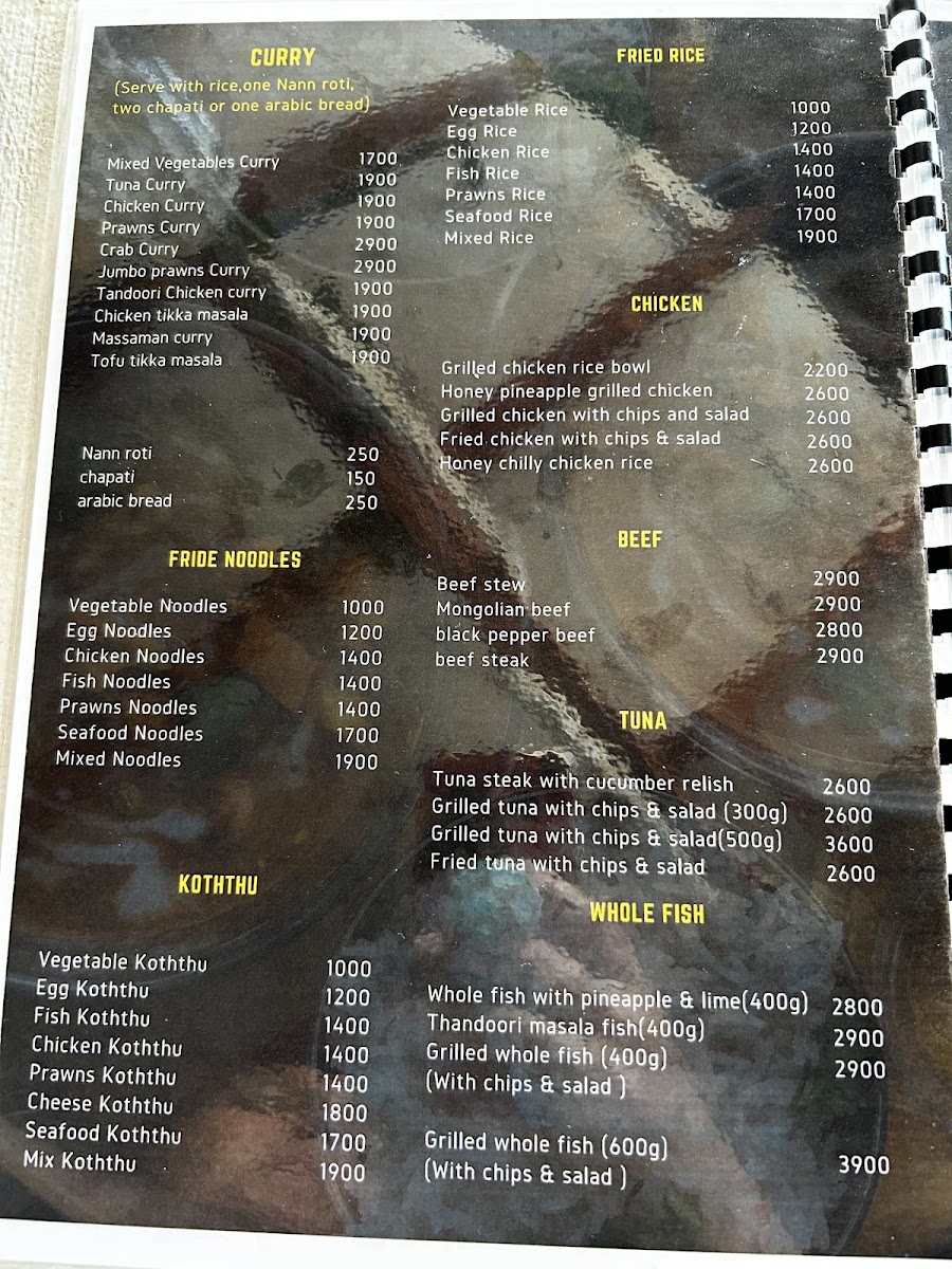 Menu Miracles Beach Restaurant-1
